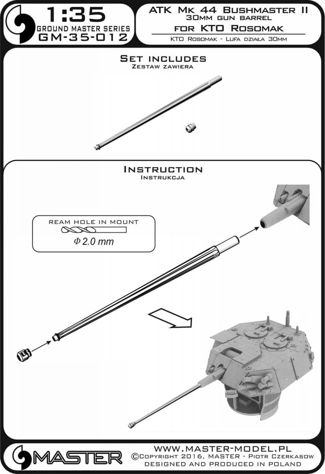 Master Model GM-35-012 ATK Mk 44 (Bushmaster II) 30mm gun barrel - used ...