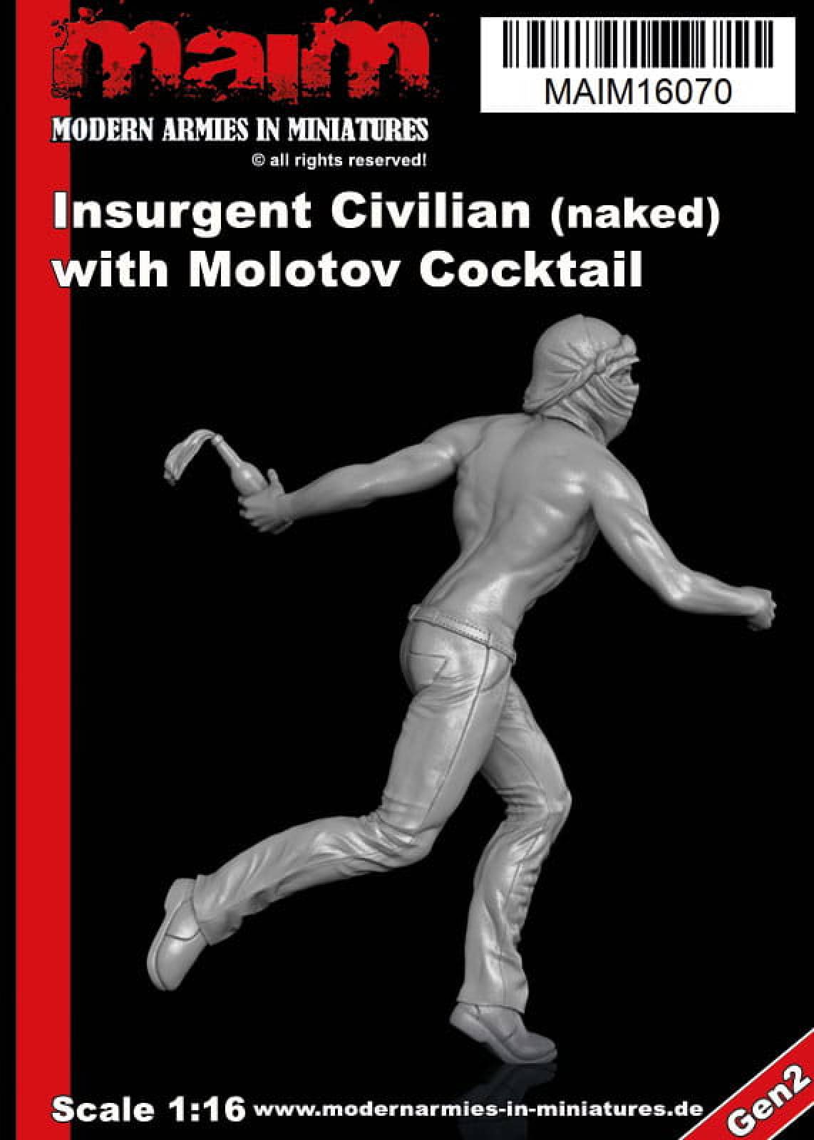 Insurgent Civilian Naked With Molotov Grenade 1 16 Der Sockelshop Modellbaushop Der