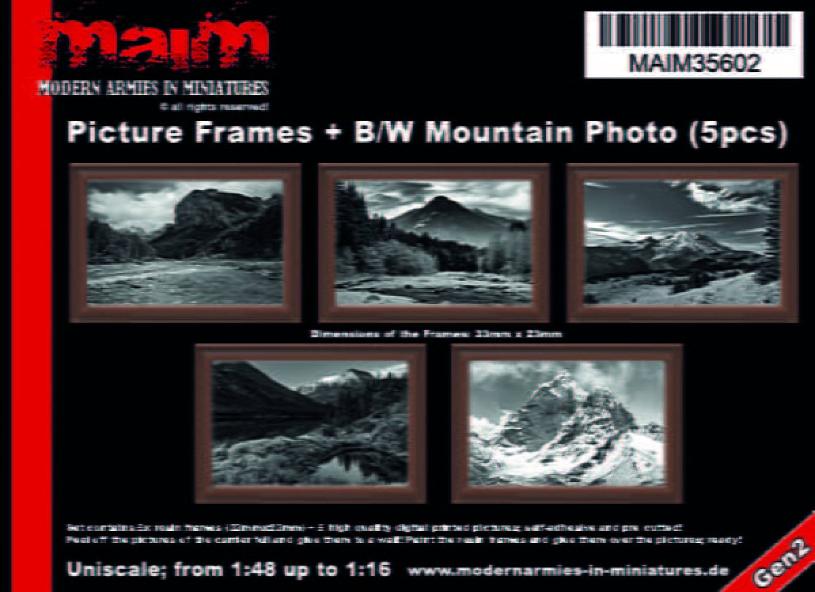 Picture Frames + B/w Mountain Photos / Uniscale, Modern Armies In ...