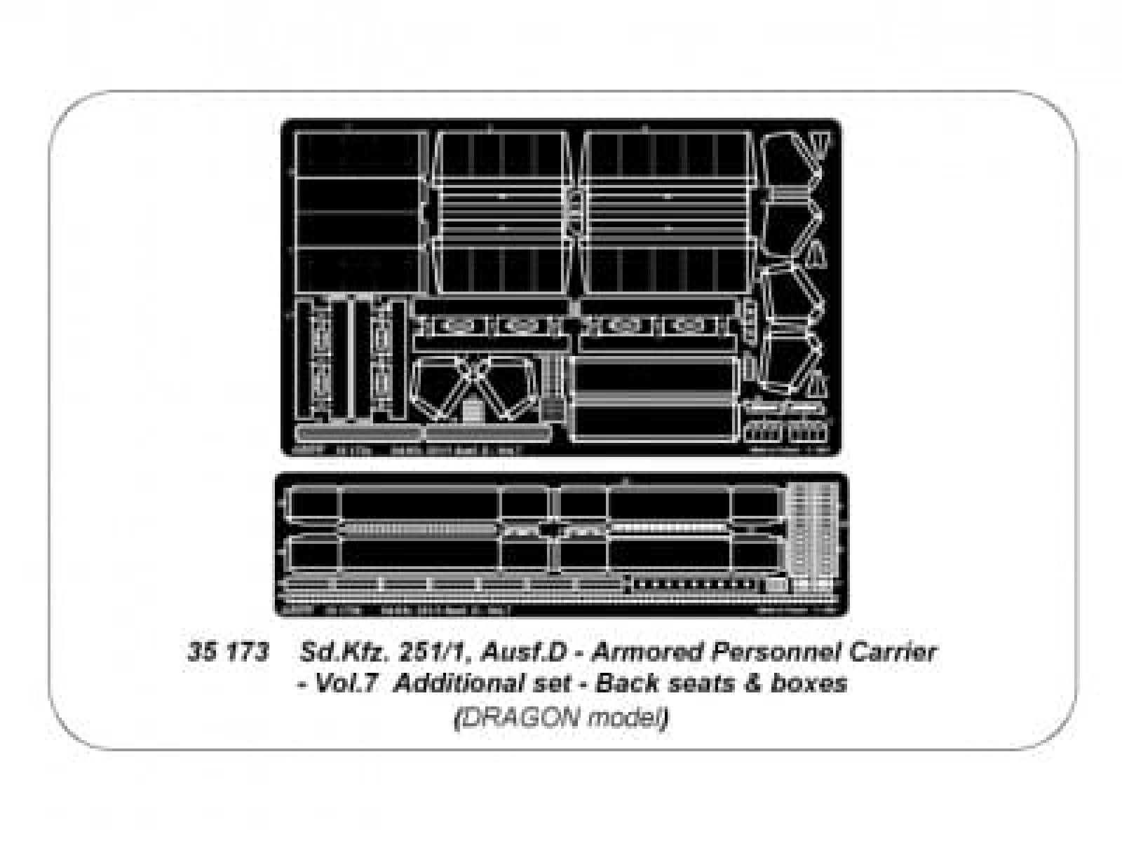 Sd.Kfz. 251/1 Ausf. D - vol. 7 - additional set - back seats and boxes ...