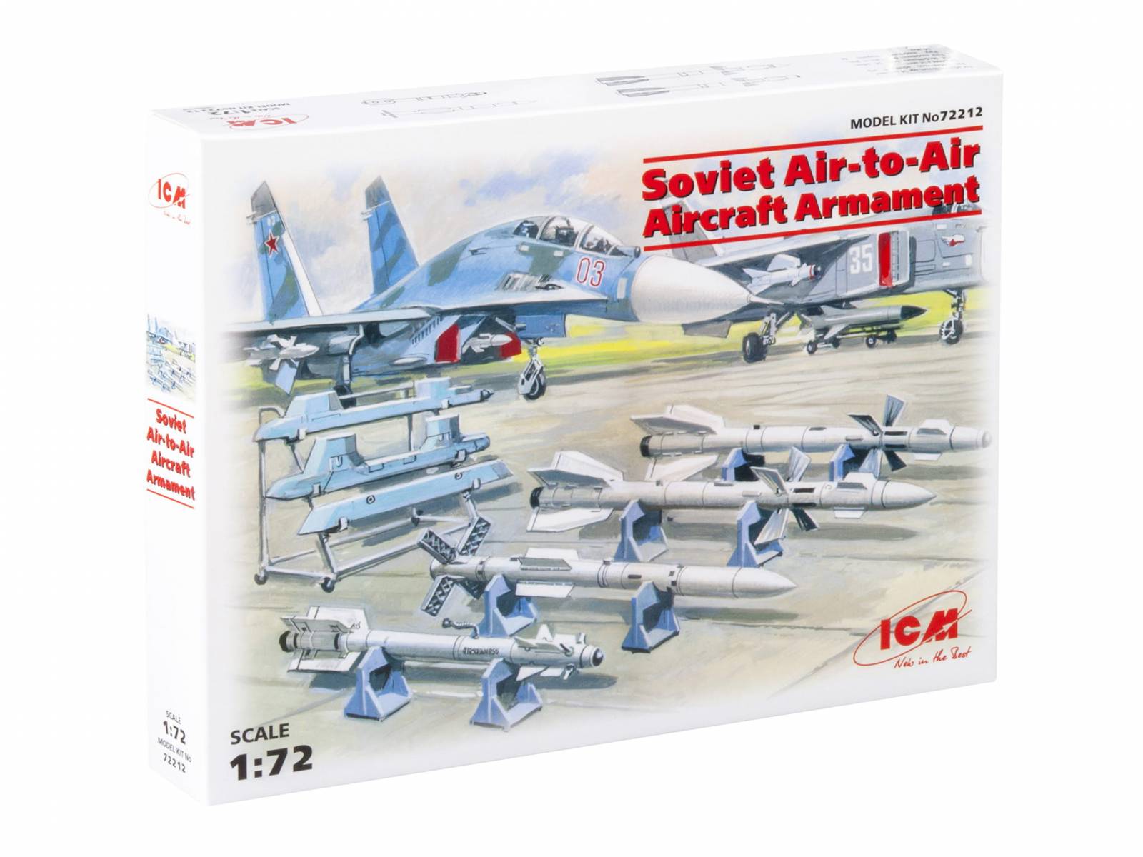 ICM ICM72212 Soviet Air-to-Air Aircraft Armament (R-27ER,R-27ET,R-73,R ...